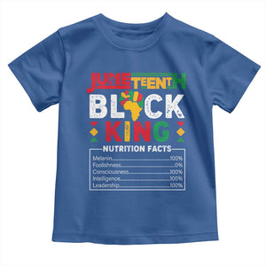 Funny Black King Nutrition Facts Toddler T Shirt African American TS02 Royal Blue Print Your Wear