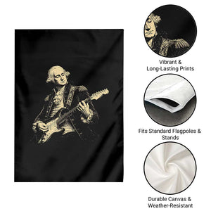 George Washington Rock Star Vintage Portrait Garden Flag Funny Electric Guitar Player Founding Father Retro Aesthetic Patriotic Graphic TS02 Print Your Wear