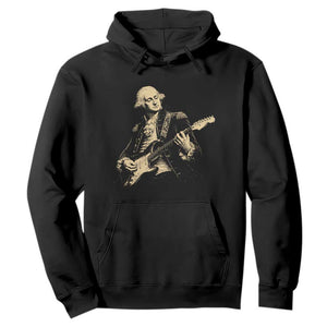 George Washington Rock Star Vintage Portrait Hoodie Funny Electric Guitar Player Founding Father Retro Aesthetic Patriotic Graphic TS02 Black Print Your Wear