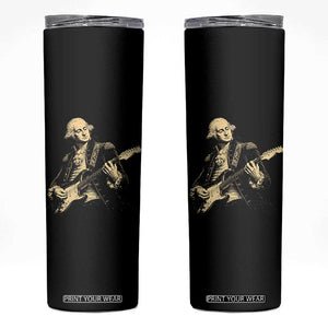 George Washington Rock Star Vintage Portrait Skinny Tumbler Funny Electric Guitar Player Founding Father Retro Aesthetic Patriotic Graphic TS02 Black Print Your Wear