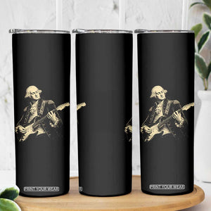 George Washington Rock Star Vintage Portrait Skinny Tumbler Funny Electric Guitar Player Founding Father Retro Aesthetic Patriotic Graphic TS02 Print Your Wear
