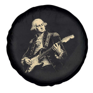 George Washington Rock Star Vintage Portrait Spare Tire Cover Funny Electric Guitar Player Founding Father Retro Aesthetic Patriotic Graphic TS02 Print Your Wear
