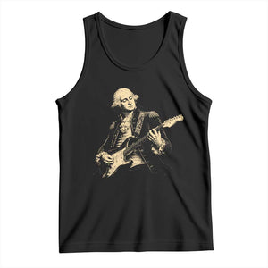 George Washington Rock Star Vintage Portrait Tank Top Funny Electric Guitar Player Founding Father Retro Aesthetic Patriotic Graphic TS02 Black Print Your Wear