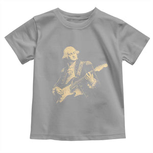George Washington Rock Star Vintage Portrait Toddler T Shirt Funny Electric Guitar Player Founding Father Retro Aesthetic Patriotic Graphic TS02 Sport Gray Print Your Wear