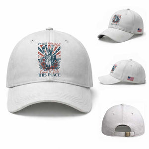 I'm Just Mad As Hell Cause I Love This Place Baseball Cap Vintage Statue of Liberty Patriotic Retro Flora TS02 Baseball Cap Universal Fit White Print Your Wear