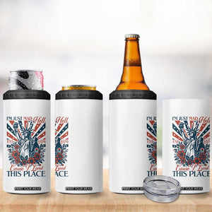 I'm Just Mad As Hell Cause I Love This Place 4 in 1 Can Cooler Tumbler Vintage Statue of Liberty Patriotic Retro Flora TS02 Print Your Wear
