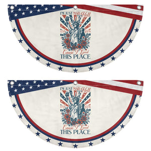 I'm Just Mad As Hell Cause I Love This Place Patriotic Fan Flag Vintage Statue of Liberty Retro Flora