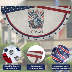 I'm Just Mad As Hell Cause I Love This Place Patriotic Fan Flag Vintage Statue of Liberty Retro Flora