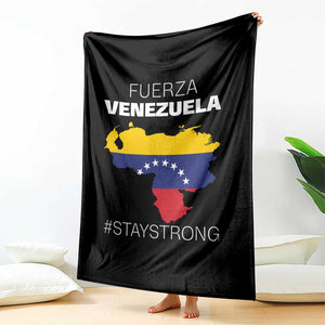 Fuerza Venezuela Strong Solidarity Throw Blanket Hope Support Venezuelan Patriotic Flag Map TS02 Print Your Wear