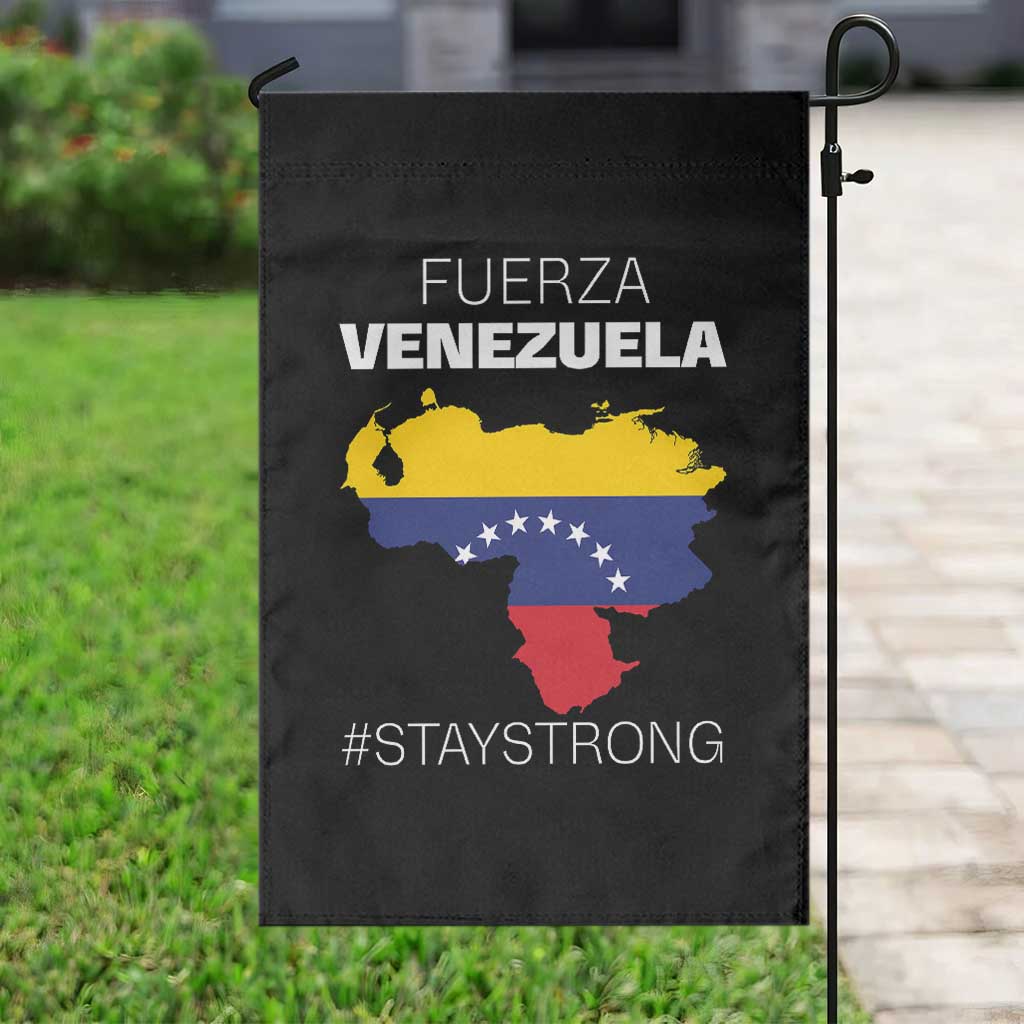 Fuerza Venezuela Strong Solidarity Garden Flag Hope Support Venezuelan Patriotic Flag Map TS02 Print Your Wear