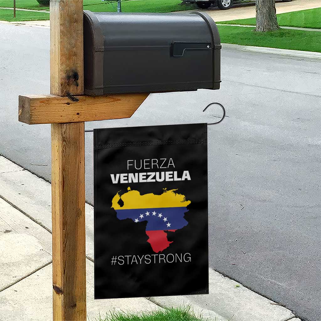 Fuerza Venezuela Strong Solidarity Garden Flag Hope Support Venezuelan Patriotic Flag Map TS02 Print Your Wear