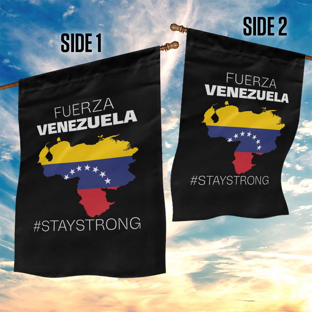 Fuerza Venezuela Strong Solidarity Garden Flag Hope Support Venezuelan Patriotic Flag Map TS02 Print Your Wear