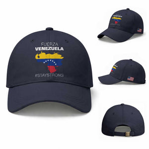 Fuerza Venezuela Strong Solidarity Baseball Cap Hope Support Venezuelan Patriotic Flag Map