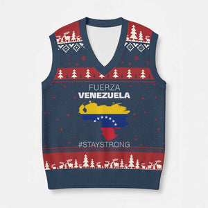 Fuerza Venezuela Strong Solidarity V-Neck Knit Sweater Vest Hope Support Venezuelan Patriotic Flag Map