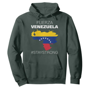 Fuerza Venezuela Strong Solidarity Hoodie Hope Support Venezuelan Patriotic Flag Map