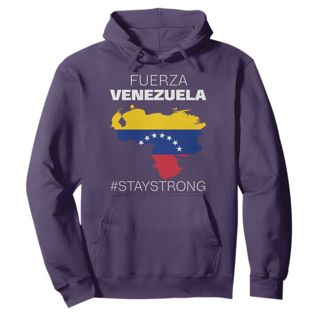 Fuerza Venezuela Strong Solidarity Hoodie Hope Support Venezuelan Patriotic Flag Map