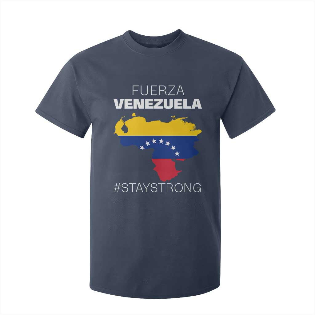 Fuerza Venezuela Strong Solidarity T Shirt For Kid Hope Support Venezuelan Patriotic Flag Map