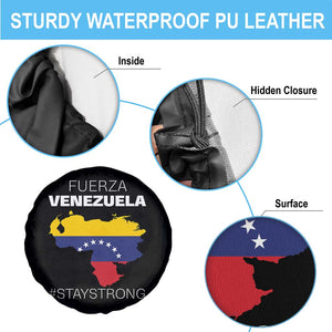 Fuerza Venezuela Strong Solidarity Spare Tire Cover Hope Support Venezuelan Patriotic Flag Map TS02 Print Your Wear