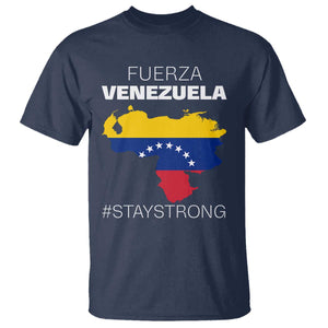 Fuerza Venezuela Strong Solidarity T Shirt Hope Support Venezuelan Patriotic Flag Map