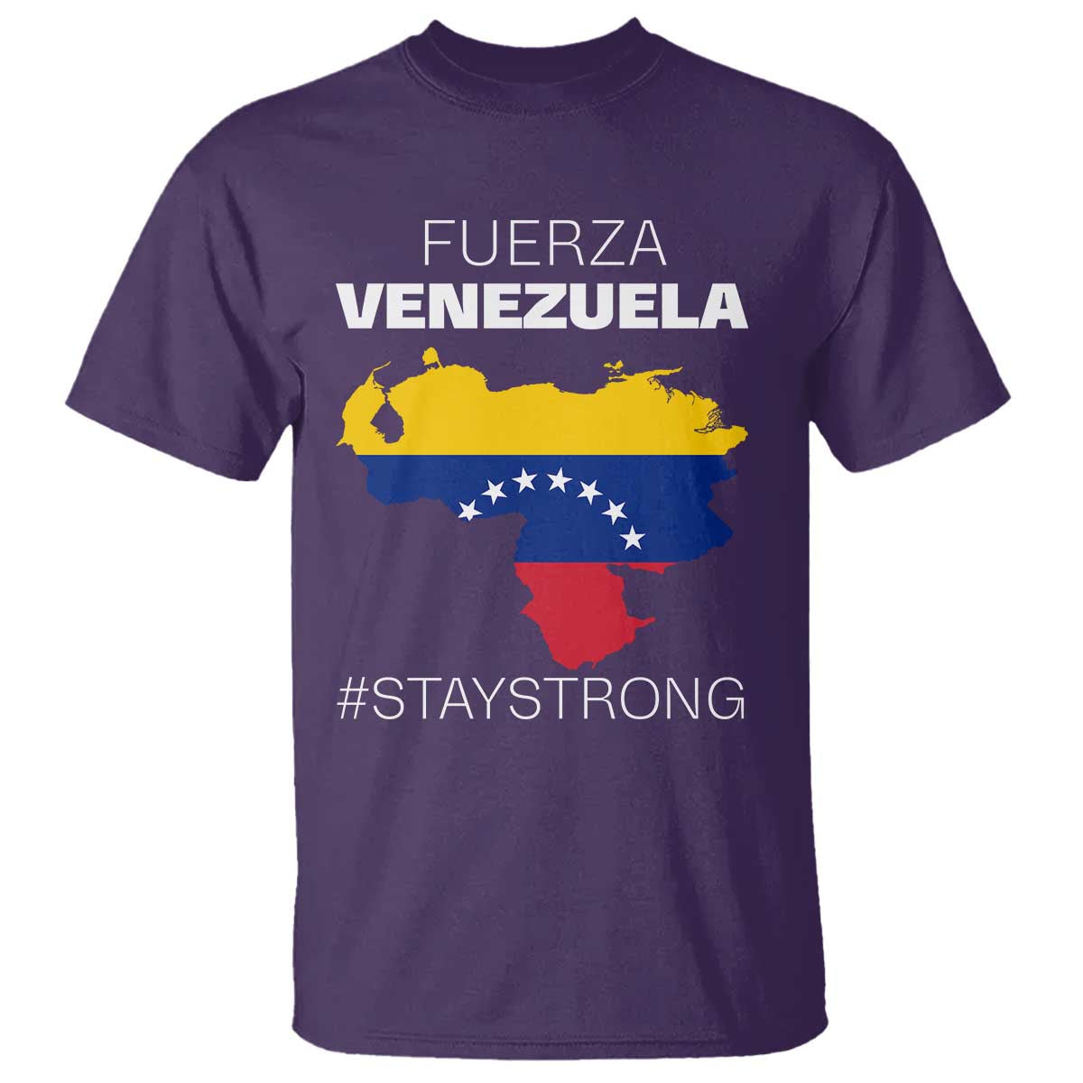 Fuerza Venezuela Strong Solidarity T Shirt Hope Support Venezuelan Patriotic Flag Map