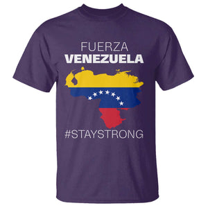 Fuerza Venezuela Strong Solidarity T Shirt Hope Support Venezuelan Patriotic Flag Map