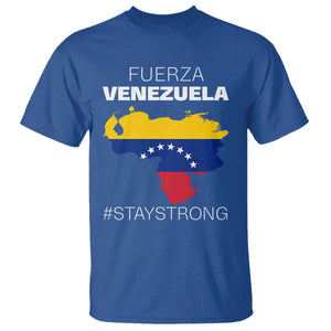 Fuerza Venezuela Strong Solidarity T Shirt Hope Support Venezuelan Patriotic Flag Map