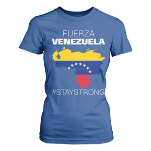 Fuerza Venezuela Strong Solidarity T Shirt For Women Hope Support Venezuelan Patriotic Flag Map