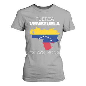 Fuerza Venezuela Strong Solidarity T Shirt For Women Hope Support Venezuelan Patriotic Flag Map