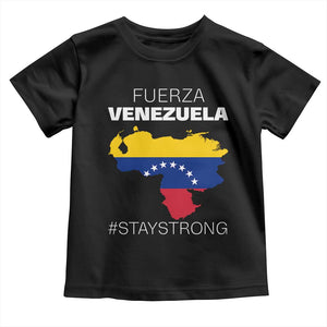 Fuerza Venezuela Strong Solidarity Toddler T Shirt Hope Support Venezuelan Patriotic Flag Map