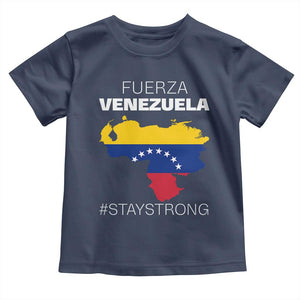 Fuerza Venezuela Strong Solidarity Toddler T Shirt Hope Support Venezuelan Patriotic Flag Map