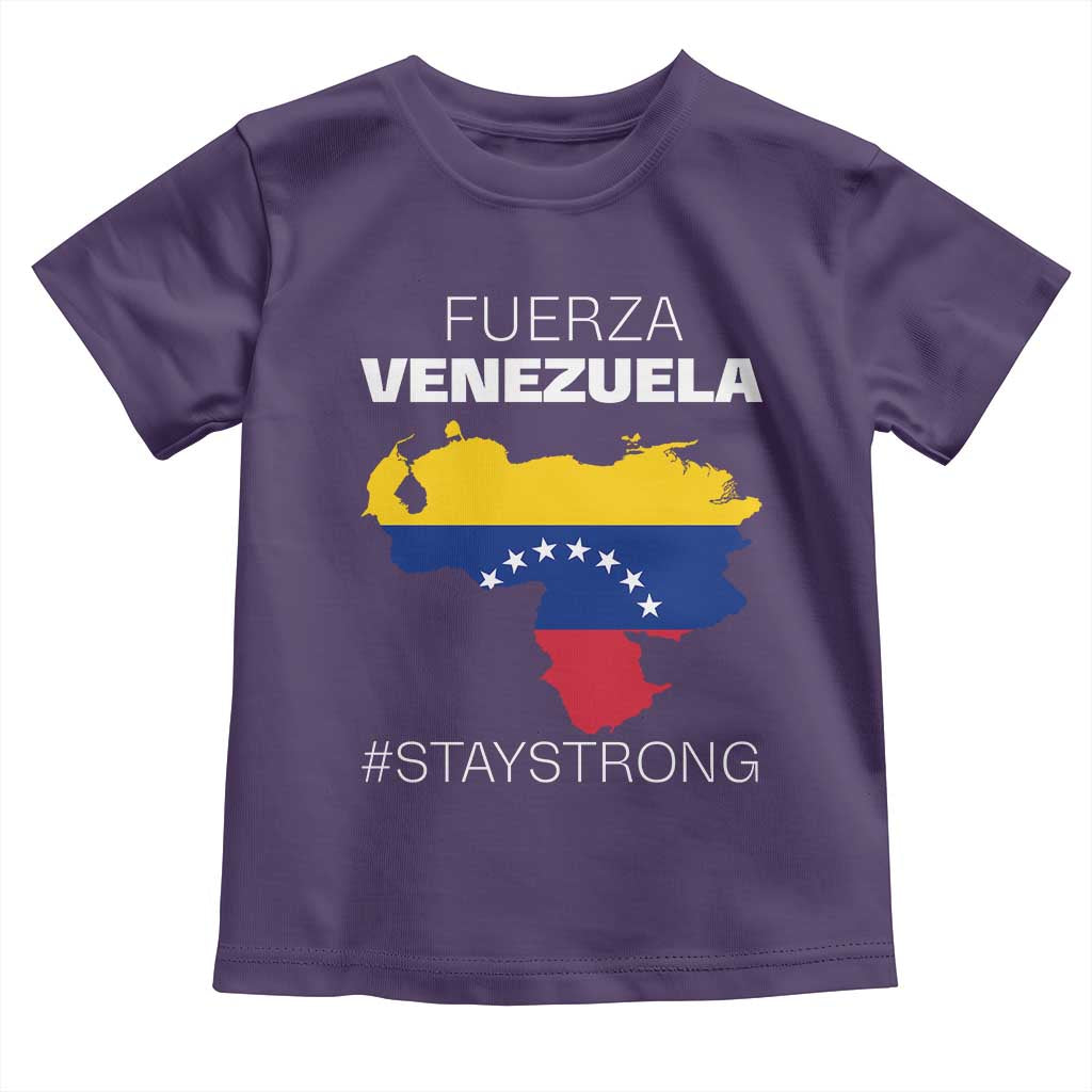 Fuerza Venezuela Strong Solidarity Toddler T Shirt Hope Support Venezuelan Patriotic Flag Map