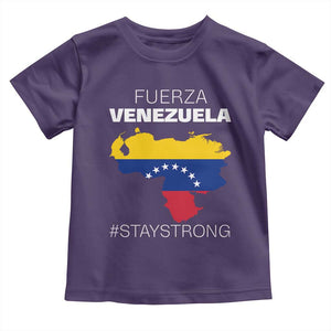 Fuerza Venezuela Strong Solidarity Toddler T Shirt Hope Support Venezuelan Patriotic Flag Map