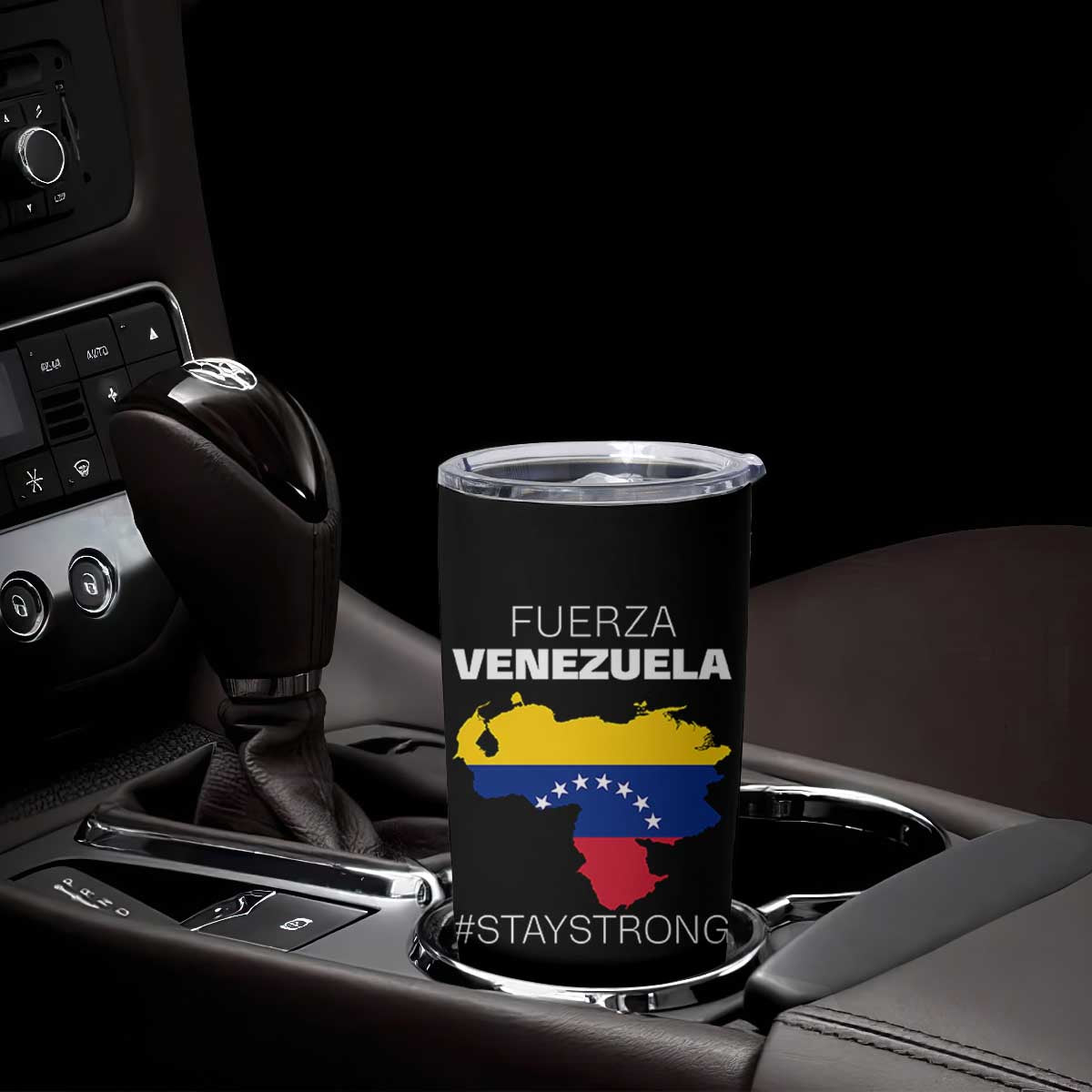 Fuerza Venezuela Strong Solidarity Tumbler Cup Hope Support Venezuelan Patriotic Flag Map TS02 Print Your Wear