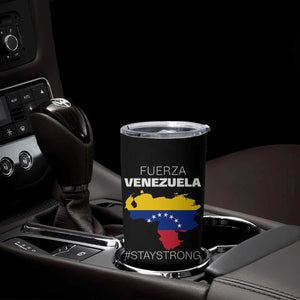 Fuerza Venezuela Strong Solidarity Tumbler Cup Hope Support Venezuelan Patriotic Flag Map TS02 Print Your Wear