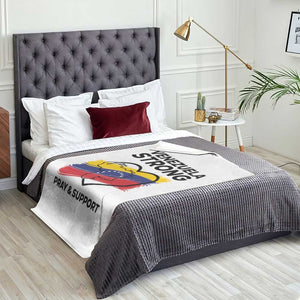 Venezuela Strong Pray and Support Throw Blanket Solidarity Patriotic Venezuelan Flag Map Heart TS02 Print Your Wear