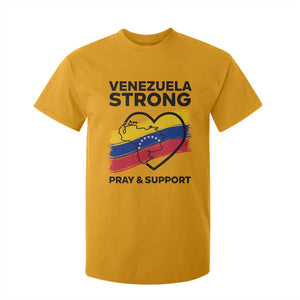 Venezuela Strong Pray and Support T Shirt For Kid Solidarity Patriotic Venezuelan Flag Map Heart