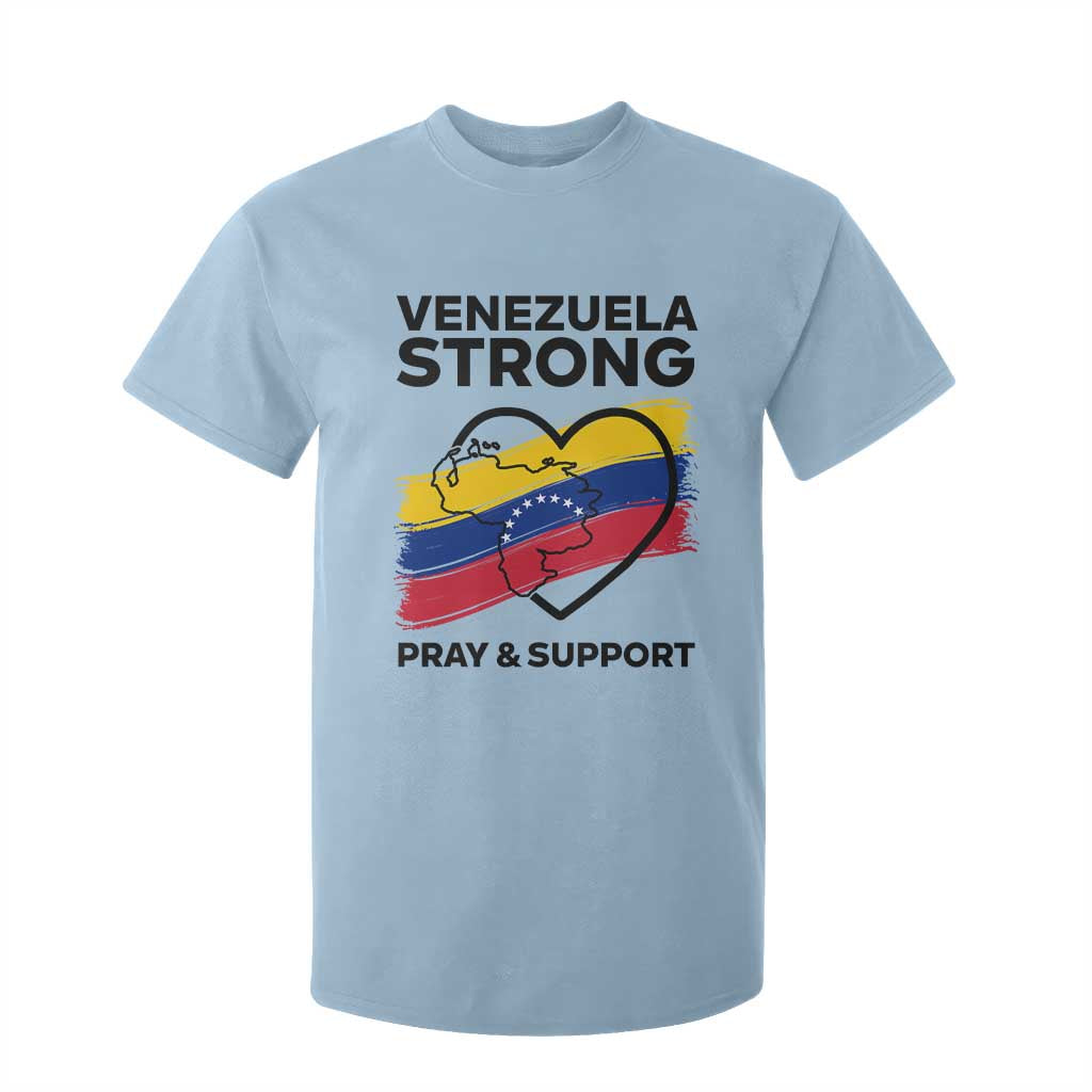 Venezuela Strong Pray and Support T Shirt For Kid Solidarity Patriotic Venezuelan Flag Map Heart