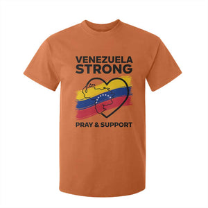Venezuela Strong Pray and Support T Shirt For Kid Solidarity Patriotic Venezuelan Flag Map Heart