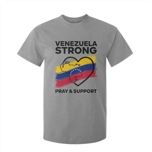 Venezuela Strong Pray and Support T Shirt For Kid Solidarity Patriotic Venezuelan Flag Map Heart
