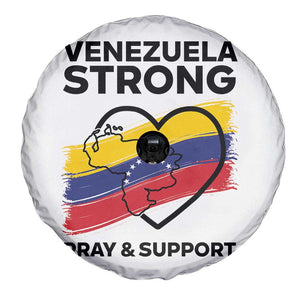Venezuela Strong Pray and Support Spare Tire Cover Solidarity Patriotic Venezuelan Flag Map Heart TS02 Print Your Wear