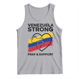 Venezuela Strong Pray and Support Tank Top Solidarity Patriotic Venezuelan Flag Map Heart