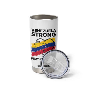 Venezuela Strong Pray and Support Tumbler Cup Solidarity Patriotic Venezuelan Flag Map Heart TS02 Print Your Wear