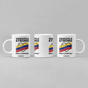 Venezuela Strong Pray and Support Coffee Mug Solidarity Patriotic Venezuelan Flag Map Heart TS02 Print Your Wear