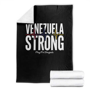 Venezuela Strong Venezuelan Heartbeat Throw Blanket Solidarity Resilience Hope and Prayer TS02 Black Print Your Wear