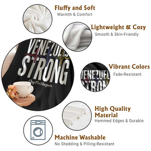 Venezuela Strong Venezuelan Heartbeat Throw Blanket Solidarity Resilience Hope and Prayer TS02 Print Your Wear