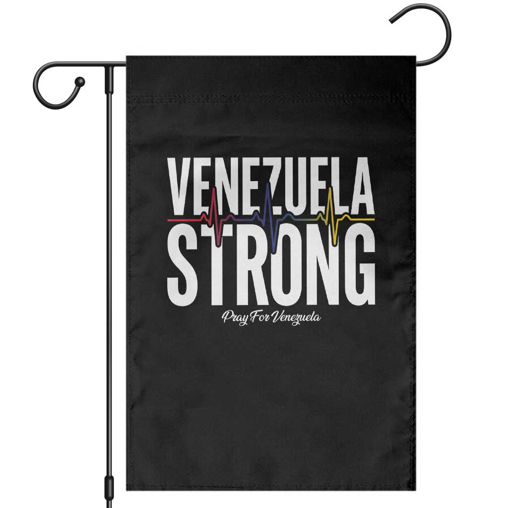 Venezuela Strong Venezuelan Heartbeat Garden Flag Solidarity Resilience Hope and Prayer TS02 Black Print Your Wear