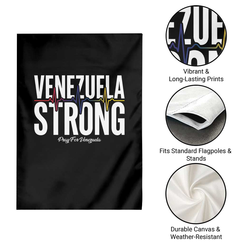 Venezuela Strong Venezuelan Heartbeat Garden Flag Solidarity Resilience Hope and Prayer TS02 Print Your Wear