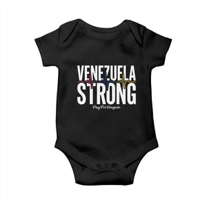 Venezuela Strong Venezuelan Heartbeat Baby Onesie Solidarity Resilience Hope and Prayer