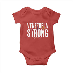 Venezuela Strong Venezuelan Heartbeat Baby Onesie Solidarity Resilience Hope and Prayer