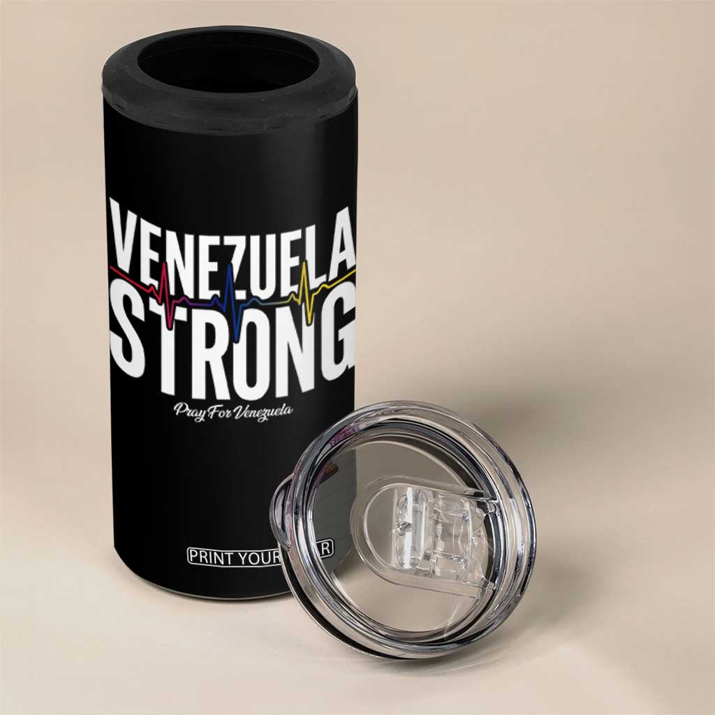 Venezuela Strong Venezuelan Heartbeat 4 in 1 Can Cooler Tumbler Solidarity Resilience Hope and Prayer TS02 Print Your Wear